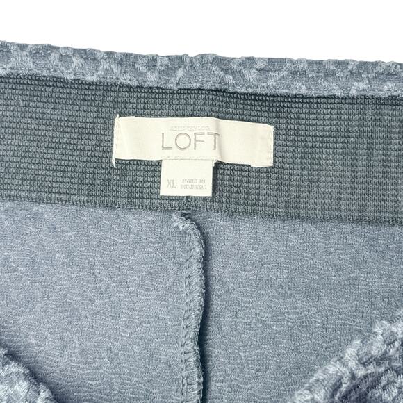 LOFT Grey Textured Cotton Blend Pencil Skirt - Size XL - Picture 6 of 7